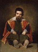 Diego Velazquez A Dwarf Sitting on the Floor (Don Sebastian de Morra) (df01) oil painting on canvas
